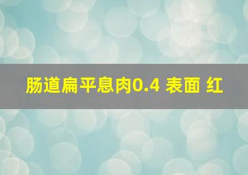 肠道扁平息肉0.4 表面 红